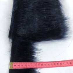 Geniş Lacivert Suni Kürk Yapay Peluş Şerit En 5 Cm-SKRK10-1008