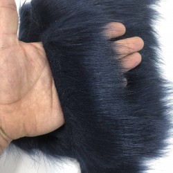 Geniş Lacivert Suni Kürk Yapay Peluş Şerit En 5 Cm-SKRK10-1008