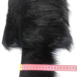 Suni Kürk Yapay Peluş Şerit Siyah Geniş-SKRK12-1001
