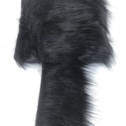 Suni Kürk Yapay Peluş Şerit Siyah Geniş-SKRK12-1001