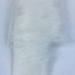 Suni Kürk Yapay Peluş Şerit Beyaz Geniş-SKRK12-1002