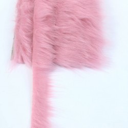 Pembe Suni Kürk Yapay Peluş Şerit İnce-SKRK4-1000