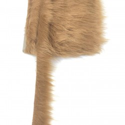 Kiremit Rengi Suni Kürk Yapay Peluş Şerit En 4 Cm-SKRK4-1001