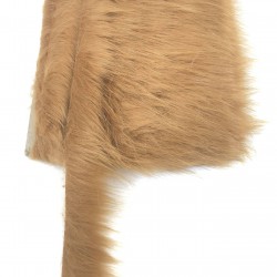 Kiremit Rengi Suni Kürk Yapay Peluş Şerit En 4 Cm-SKRK4-1001