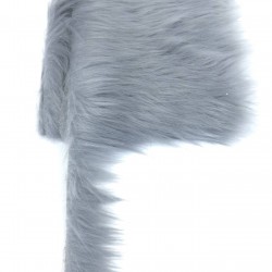 Gri Suni Kürk Yapay Peluş Şerit En 4 Cm-SKRK4-1002