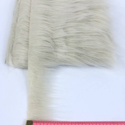Krem Suni Kürk Yapay Peluş Şerit En 4 Cm-SKRK4-1003