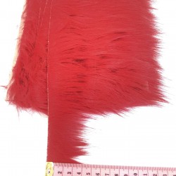 Kırmızı Suni Kürk Yapay Peluş Şerit En 4 Cm-SKRK4-1006