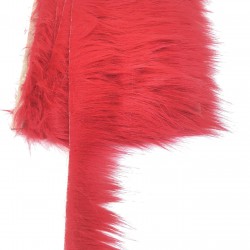 Kırmızı Suni Kürk Yapay Peluş Şerit En 4 Cm-SKRK4-1006