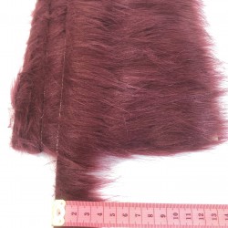 Bordo Suni Kürk Yapay Peluş Şerit İnce-SKRK4-1010