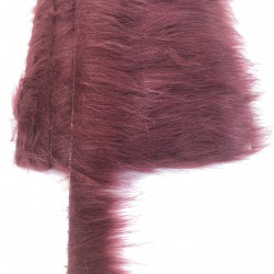 Bordo Suni Kürk Yapay Peluş Şerit İnce-SKRK4-1010