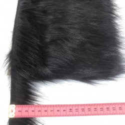 Siyah Suni Kürk Yapay Peluş Şerit İnce-SKRK4-1011