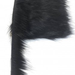 Siyah Suni Kürk Yapay Peluş Şerit İnce-SKRK4-1011