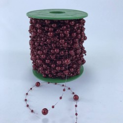 Bordo Saçaklı Misinalı İnci-SMI-22 Bordo Saçaklı Misinalı İnci-SMI-22