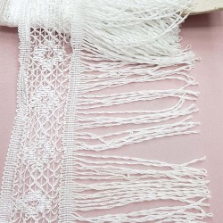 Beyaz Saçak Şerit Püskül 20 cm ( 1 mt )-SP-1001 Beyaz Saçak Şerit Püskül 20 cm ( 1 mt )-SP-1001