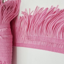 Pembe İthal Şerit Püskül 15 cm ( 1 mt )-SP-1012 Pembe İthal Şerit Püskül 15 cm ( 1 mt )-SP-1012