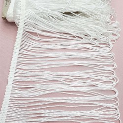 Beyaz İthal Şerit Püskül 15 cm ( 1 mt )-SP-1023 Beyaz İthal Şerit Püskül 15 cm ( 1 mt )-SP-1023