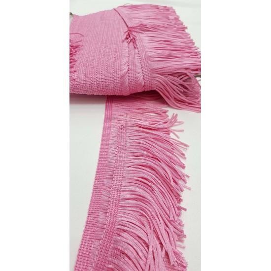 Pembe Saçak Şerit Püskül 8 cm 1 mt-SP-1024