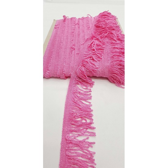 Pembe Saçak Şerit Püskül 7 cm 1 mt-SP-1050