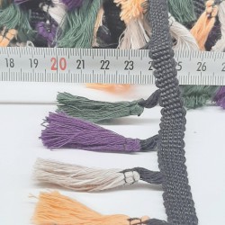 Turuncu Krem Pamuk Saçak Püskül-SP-1068