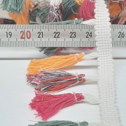 Renk Renk Pamuk Saçak Püskül-SP-1070 Renk Renk Pamuk Saçak Püskül-SP-1070