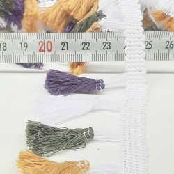 Karışık Pamuk Saçak Şerit-SP-1073 Karışık Pamuk Saçak Şerit-SP-1073