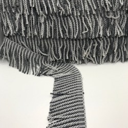 Siyah Krem Bulyon Saçak Püskül-SP-1100