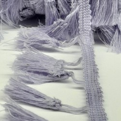 Açık Lila Pamuk Saçak Şerit Püskül-SP-1124 Açık Lila Pamuk Saçak Şerit Püskül-SP-1124