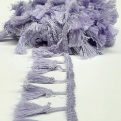 Açık Lila Pamuk Saçak Şerit Püskül-SP-1124 Açık Lila Pamuk Saçak Şerit Püskül-SP-1124