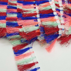 Renkli Saçak Şerit Püskül-SP-1129 Renkli Saçak Şerit Püskül-SP-1129