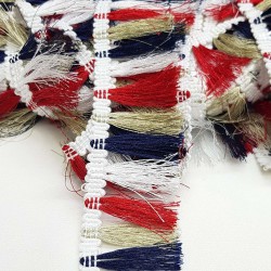 Rengarenk Saçak Şerit Püskül-SP-1130 Rengarenk Saçak Şerit Püskül-SP-1130