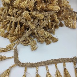 Altın Sarısı Simli Saçak Şerit Püskül-SP-1139 Altın Sarısı Simli Saçak Şerit Püskül-SP-1139