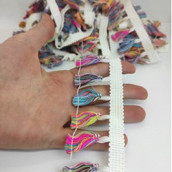 Rengarenk Saçak Pamuk Püskül-SP-1141 Rengarenk Saçak Pamuk Püskül-SP-1141