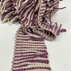 Mürdüm Krem Bulyon Saçak Püskül-SP-1146