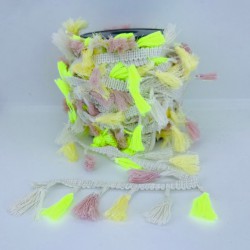 Sarı Neon Yeşil Beyaz Pamuk Saçak Püskül-SP-1160