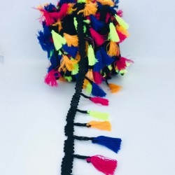 Mavi Turuncu Fuşya Pamuk Saçak Püskül-SP-1170 Mavi Turuncu Fuşya Pamuk Saçak Püskül-SP-1170