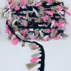 Pembe Beyaz Pamuk Saçak Püskül-SP-1179 Pembe Beyaz Pamuk Saçak Püskül-SP-1179