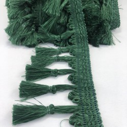 Koyu Yeşil Topuzlu Saçak Püskül-SP-1183