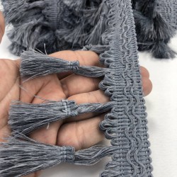 Gri Topuzlu Saçak Püskül-SP-1184