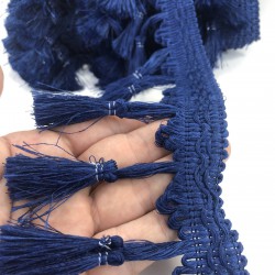 Lacivert Topuzlu Sa&ccedil;ak P&uuml;sk&uuml;l-SP-1185