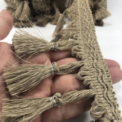 Açık Kahve Topuzlu Saçak Püskül-SP-1187