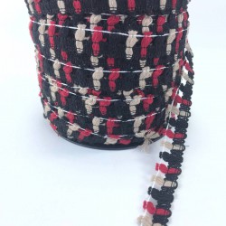 Kırmızı Krem Siyah Pamuk Saçak Püskül-SP-1189 Kırmızı Krem Siyah Pamuk Saçak Püskül-SP-1189