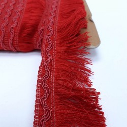 Kırmızı İp Püskül Saçak Şerit-SP-1191 Kırmızı İp Püskül Saçak Şerit-SP-1191