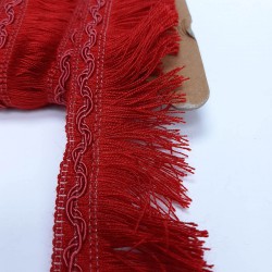 Kırmızı İp Püskül Saçak Şerit-SP-1191 Kırmızı İp Püskül Saçak Şerit-SP-1191