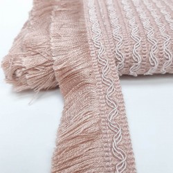 Pudra İp Püskül Saçak Şerit-SP-1194 Pudra İp Püskül Saçak Şerit-SP-1194