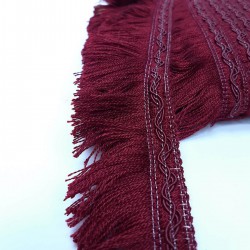 Bordo İp Püskül Saçak Şerit-SP-1195 Bordo İp Püskül Saçak Şerit-SP-1195