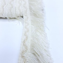 Kırık Beyaz İp Püskül Saçak Şerit-SP-1197 Kırık Beyaz İp Püskül Saçak Şerit-SP-1197