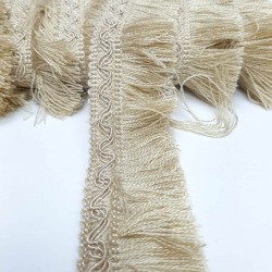 Bej İp Püskül Saçak Şerit-SP-1198 Bej İp Püskül Saçak Şerit-SP-1198