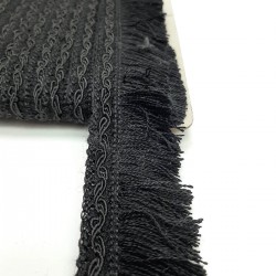 Siyah İp Püskül Saçak Şerit-SP-1199