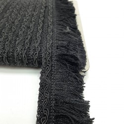 Siyah İp Püskül Saçak Şerit-SP-1199