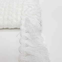 Beyaz Su Yolu Detaylı Şerit Püskül-SP-1210 Beyaz Su Yolu Detaylı Şerit Püskül-SP-1210